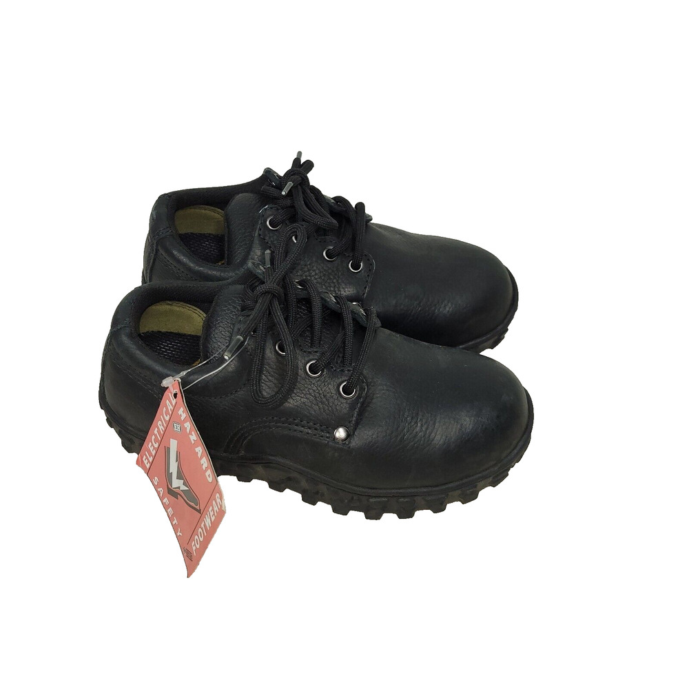 Lehigh Shoes Safety Toe Oxfords Mens Size 4.5 EW Black Leather Workwear Gorpcore